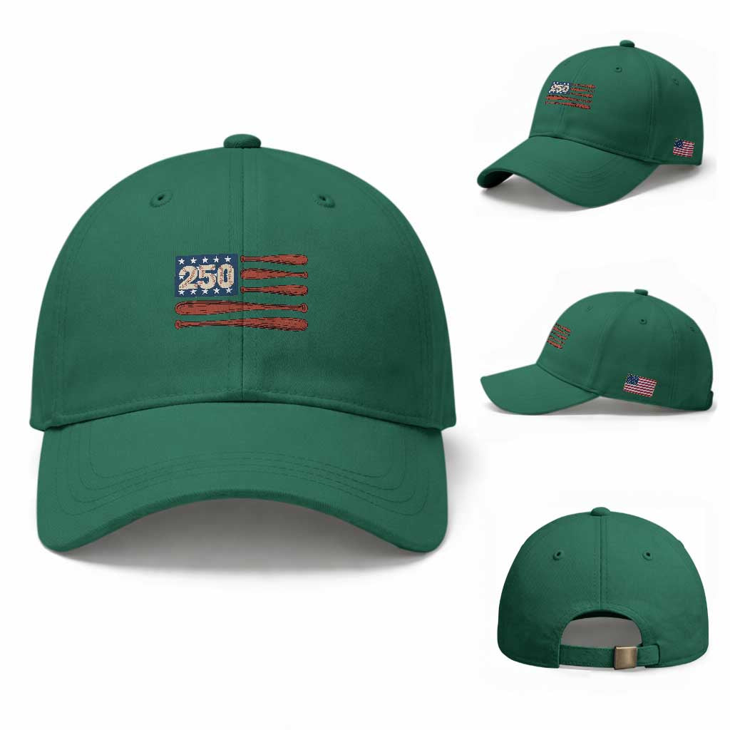 USA Flag Baseball Baseball Cap America 250th Anniversary Gift TS12 Baseball Cap Universal Fit Irish Green Print Your Wear