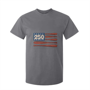 USA Flag Baseball T Shirt For Kid America 250th Anniversary Gift TS12 Charcoal Print Your Wear