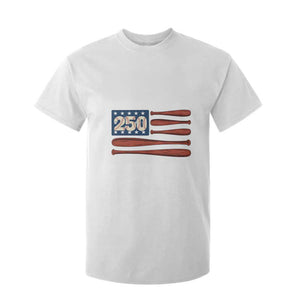 USA Flag Baseball T Shirt For Kid America 250th Anniversary Gift TS12 White Print Your Wear