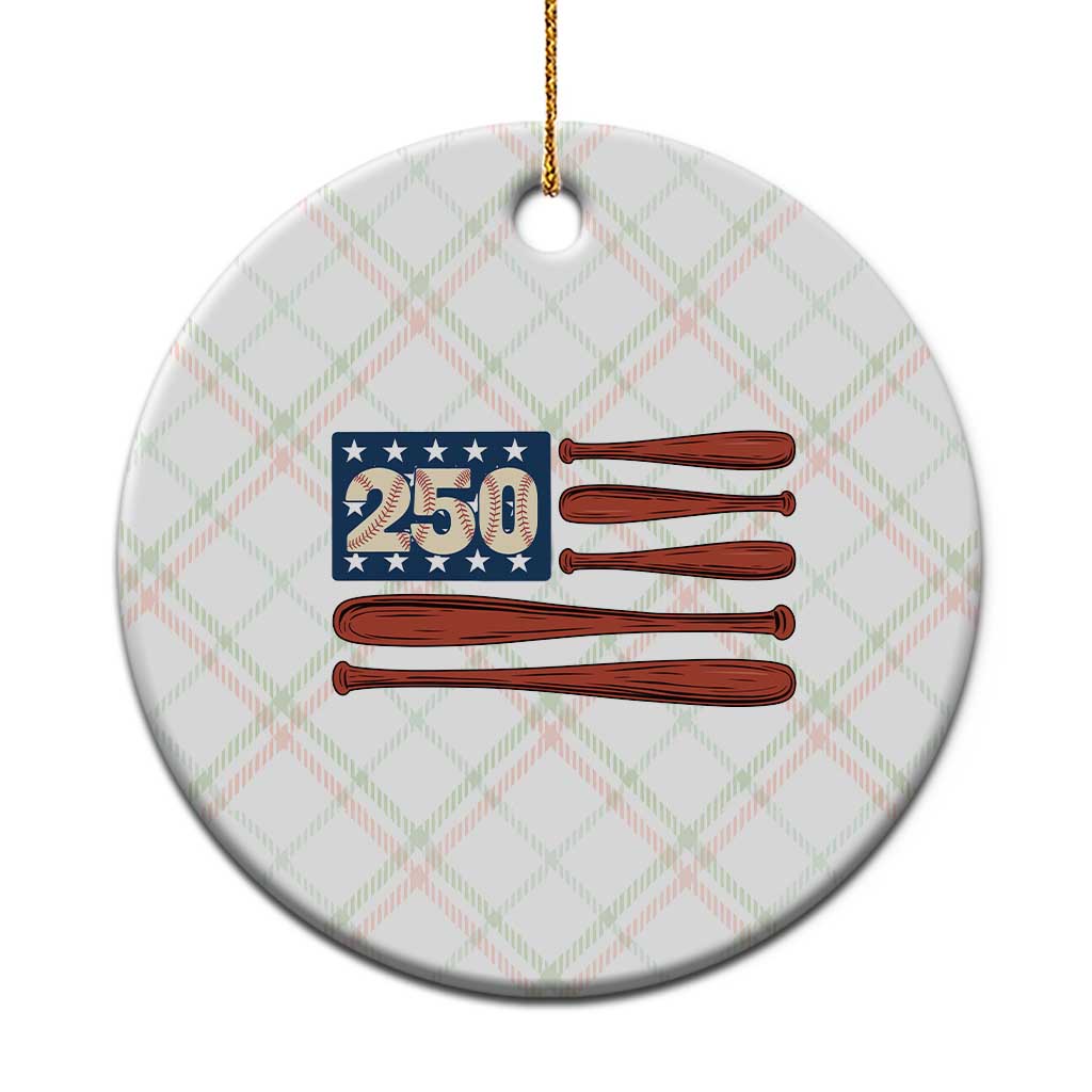 USA Flag Baseball Ceramic Ornament America 250th Anniversary Gift TS12 1pc Christmas Plaid Print Your Wear