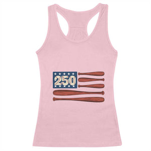 USA Flag Baseball Racerback Tank Top America 250th Anniversary Gift TS12 Light Pink Print Your Wear
