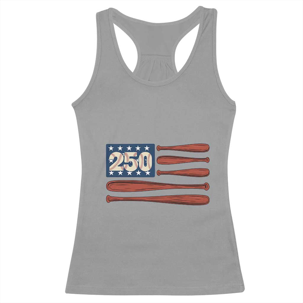 USA Flag Baseball Racerback Tank Top America 250th Anniversary Gift TS12 Sport Gray Print Your Wear