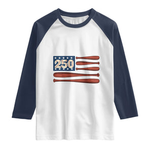USA Flag Baseball Raglan Shirt America 250th Anniversary Gift TS12 White Navy Print Your Wear