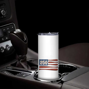 USA Flag Baseball Skinny Tumbler America 250th Anniversary Gift TS12 Print Your Wear