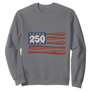 USA Flag Baseball Sweatshirt America 250th Anniversary Gift TS12 Charcoal Print Your Wear