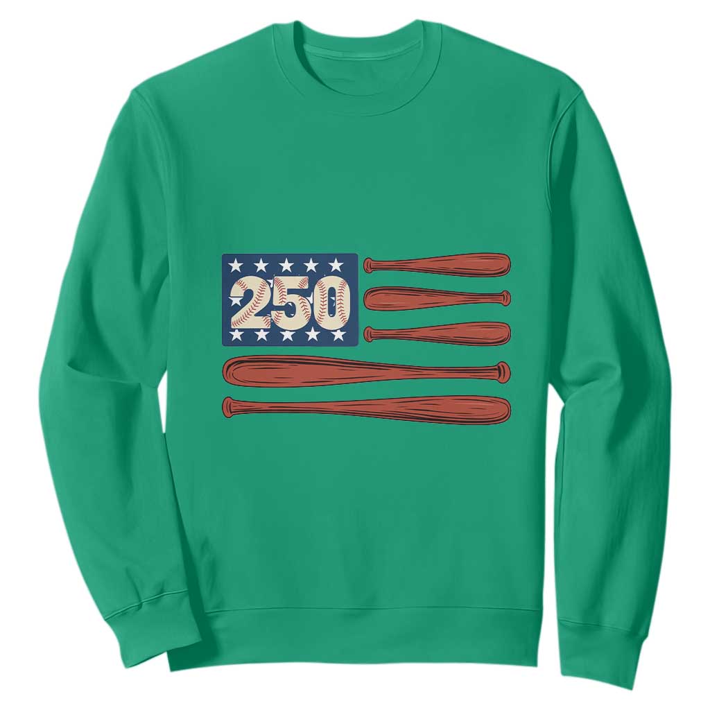 USA Flag Baseball Sweatshirt America 250th Anniversary Gift TS12 Irish Green Print Your Wear
