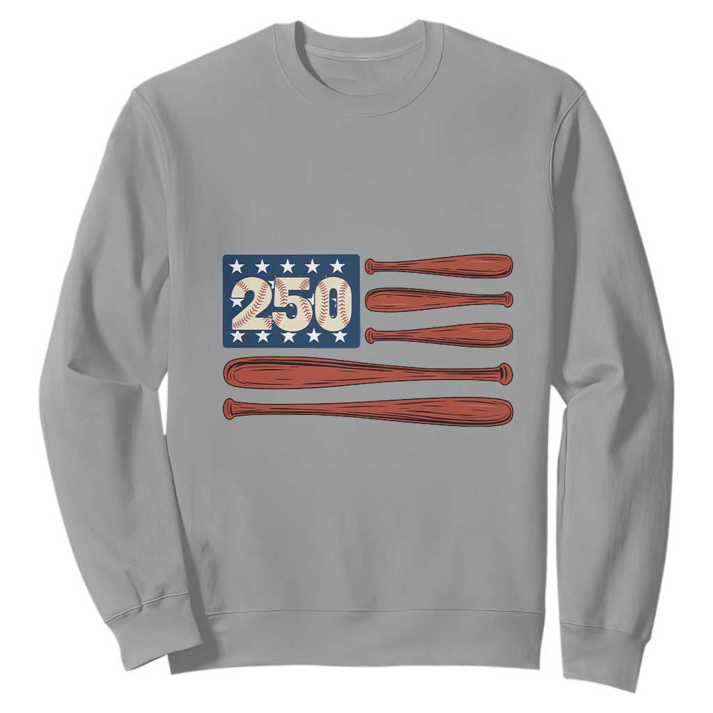 USA Flag Baseball Sweatshirt America 250th Anniversary Gift TS12 Sport Gray Print Your Wear