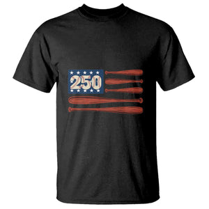 USA Flag Baseball T Shirt America 250th Anniversary Gift TS12 Black Print Your Wear