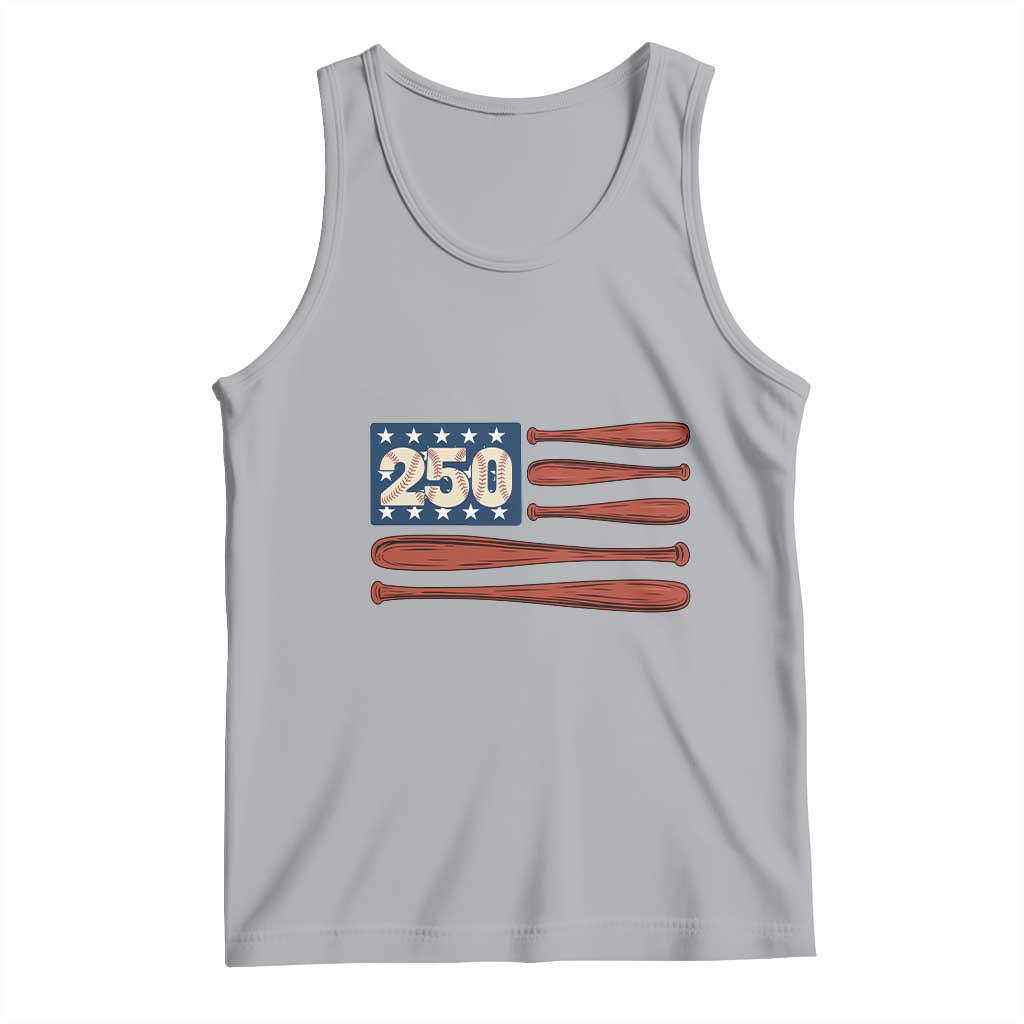 USA Flag Baseball Tank Top America 250th Anniversary Gift TS12 Athletic Heather Print Your Wear