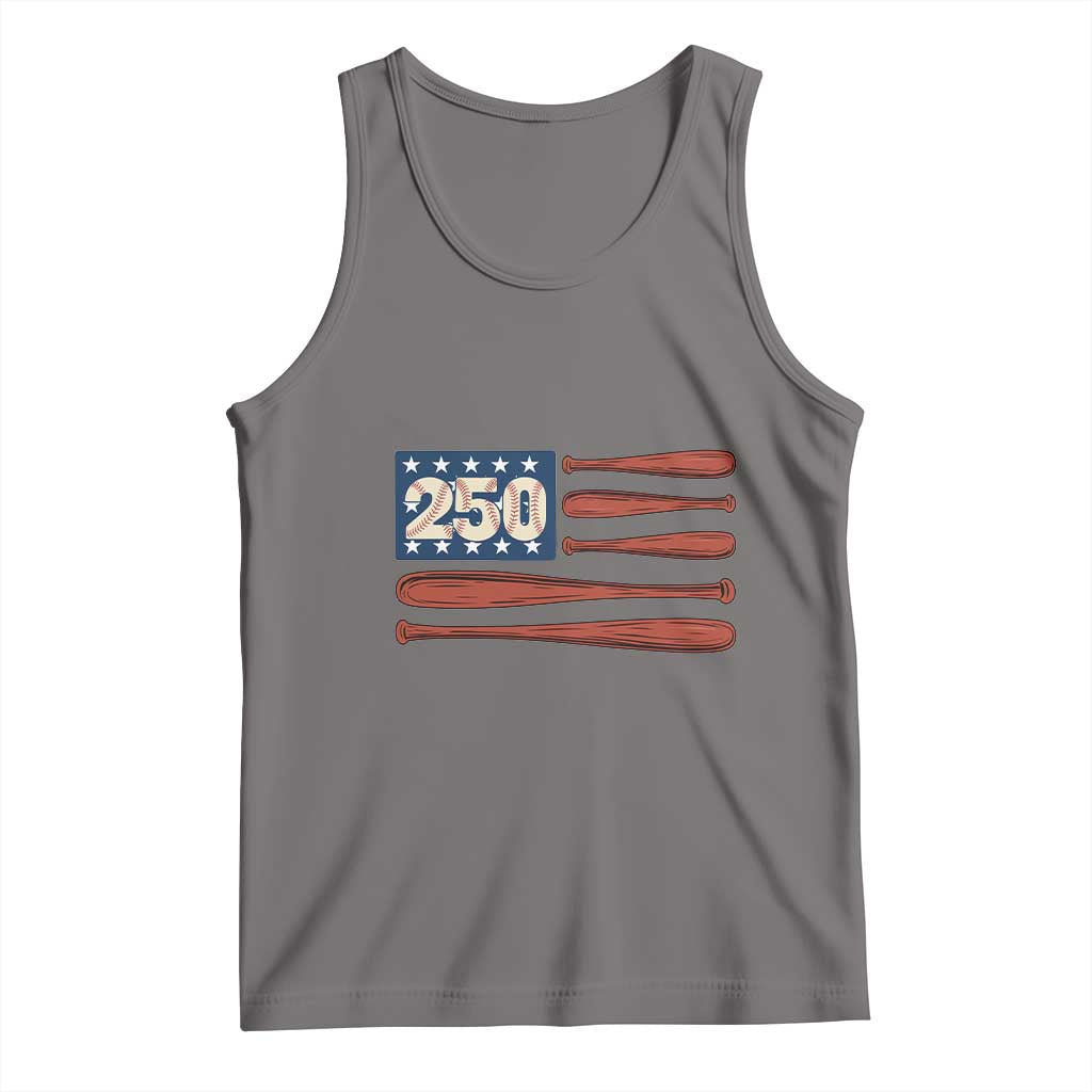 USA Flag Baseball Tank Top America 250th Anniversary Gift TS12 Deep Heather Print Your Wear