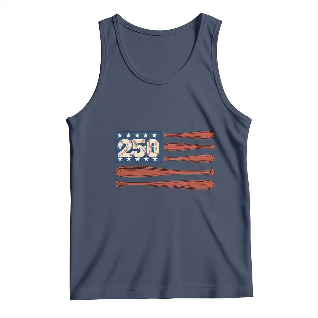 USA Flag Baseball Tank Top America 250th Anniversary Gift TS12 Navy Print Your Wear