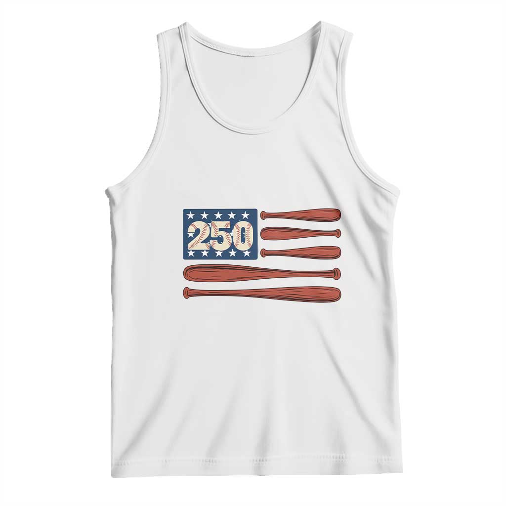 USA Flag Baseball Tank Top America 250th Anniversary Gift TS12 White Print Your Wear