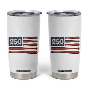 USA Flag Baseball Tumbler Cup America 250th Anniversary Gift TS12 White Print Your Wear