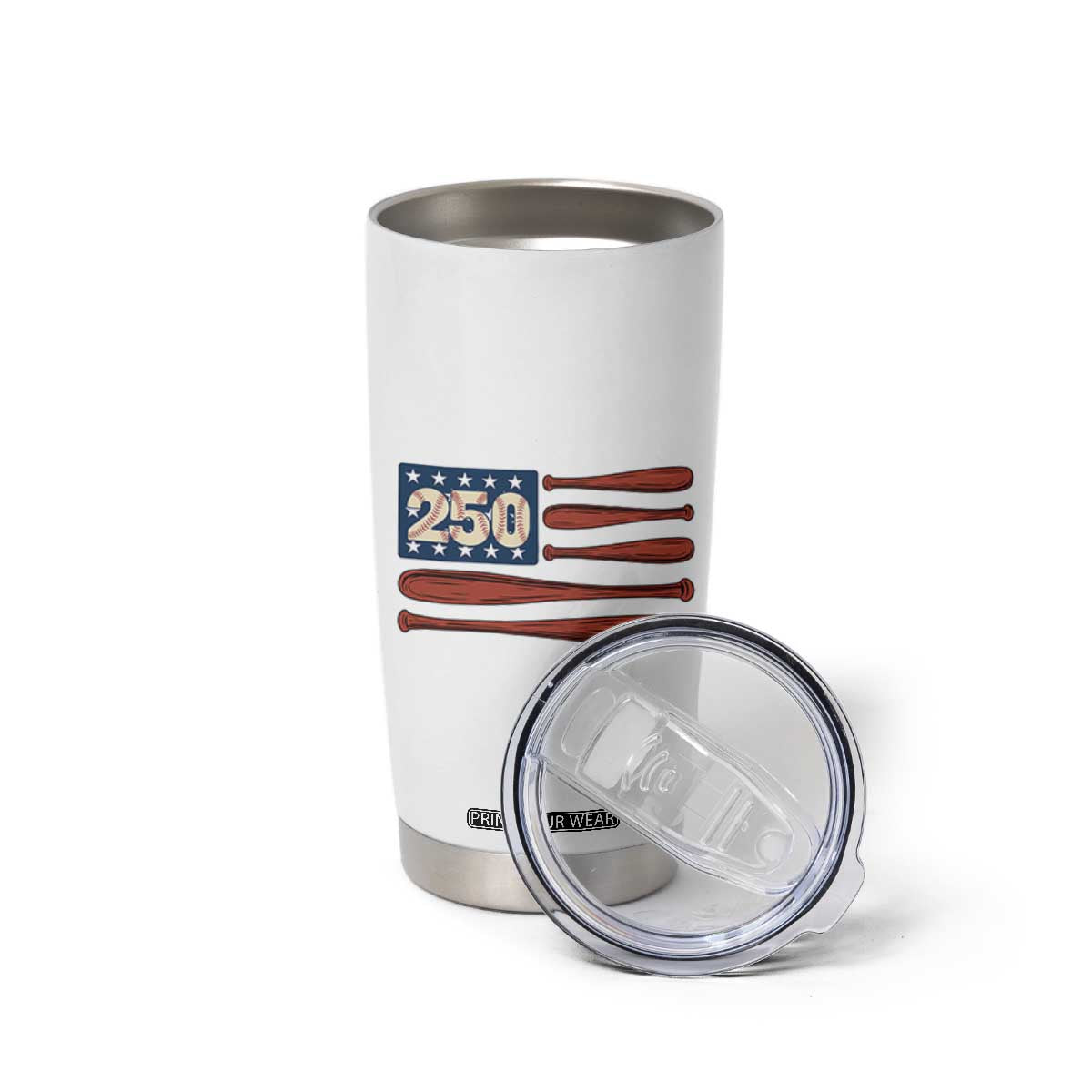 USA Flag Baseball Tumbler Cup America 250th Anniversary Gift TS12 Print Your Wear