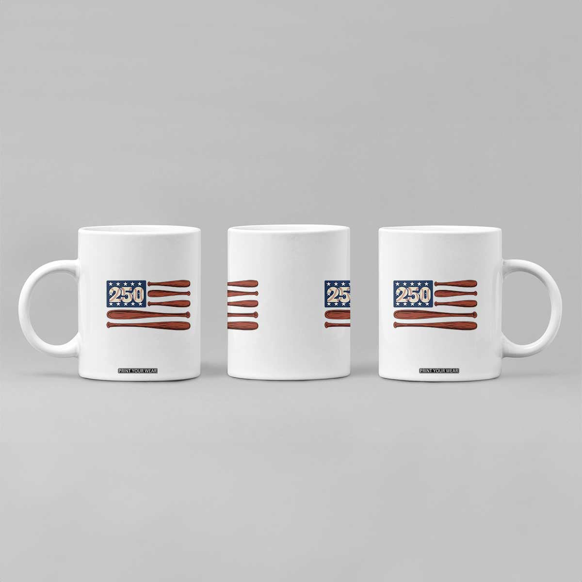 USA Flag Baseball Coffee Mug America 250th Anniversary Gift TS12 Print Your Wear
