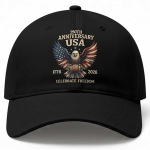 Patriotic Bald Eagle Football Baseball Cap America 250th Anniversary Gift TS12 Print Your Wear