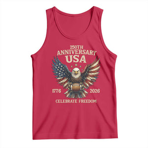 Patriotic Bald Eagle Football Tank Top America 250th Anniversary Gift TS12 Red Print Your Wear