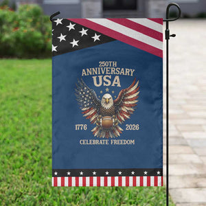 Bald Eagle Football Patriotic Garden Flag America 250th Anniversary Gift TS12 Classic Blue Black Print Your Wear