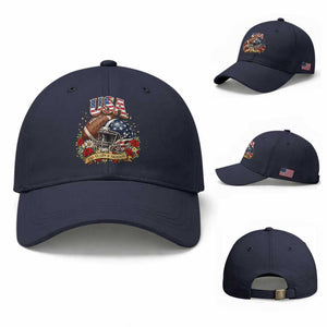 Patriotic Floral Baseball Baseball Cap USA 250th Anniversary Gift TS12 Baseball Cap Universal Fit Navy Print Your Wear