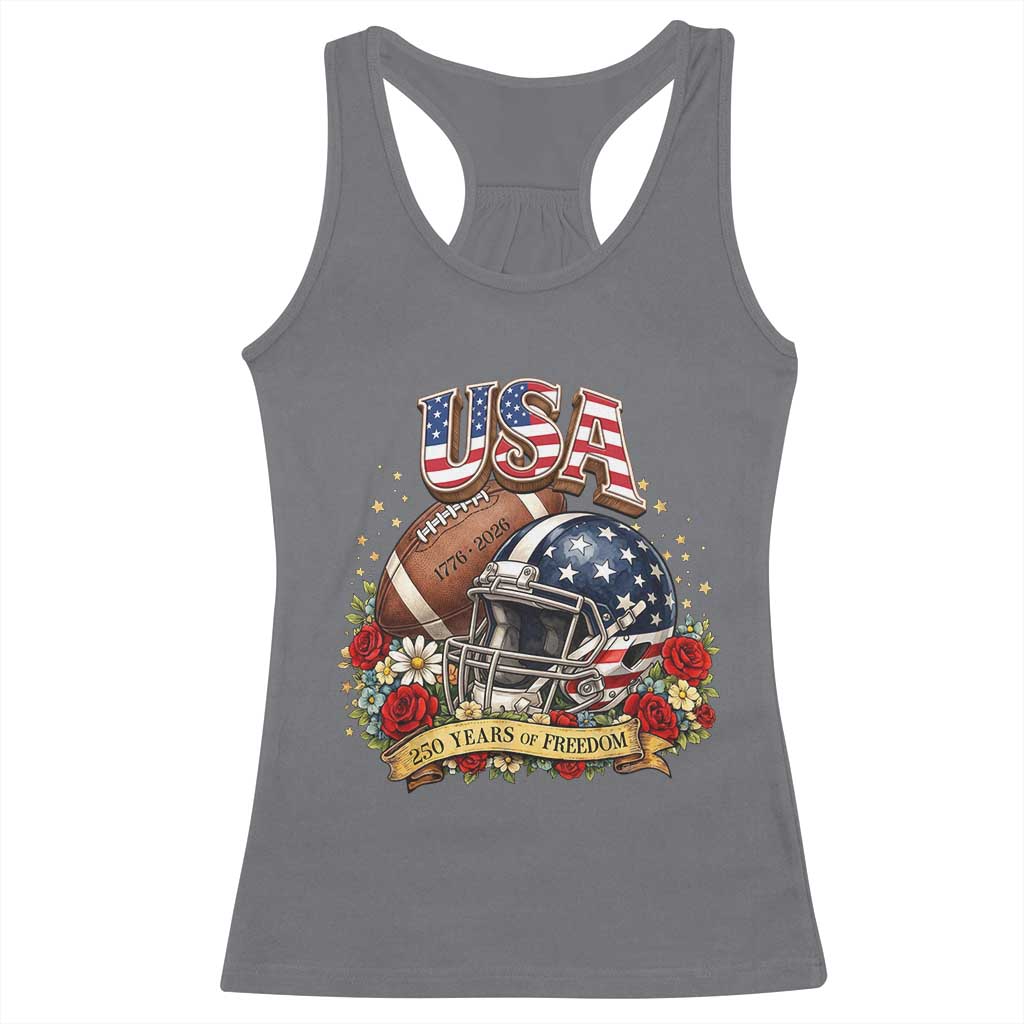 Patriotic Floral Baseball Racerback Tank Top USA 250th Anniversary Gift TS12 Charcoal Print Your Wear