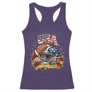 Patriotic Floral Baseball Racerback Tank Top USA 250th Anniversary Gift TS12 Purple Print Your Wear