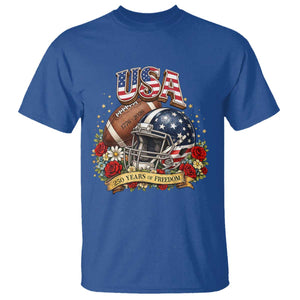 Patriotic Floral Baseball T Shirt USA 250th Anniversary Gift TS12 Royal Blue Print Your Wear