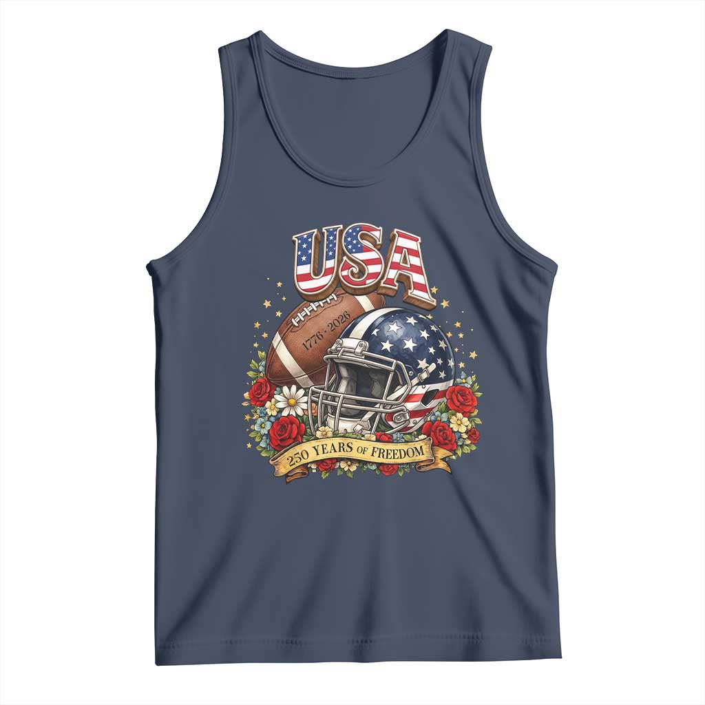 Patriotic Floral Baseball Tank Top USA 250th Anniversary Gift TS12 Navy Print Your Wear