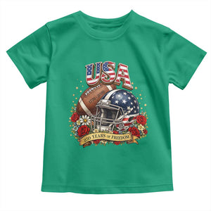 Patriotic Floral Baseball Toddler T Shirt USA 250th Anniversary Gift TS12 Irish Green Print Your Wear