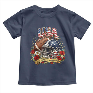 Patriotic Floral Baseball Toddler T Shirt USA 250th Anniversary Gift TS12 Navy Print Your Wear
