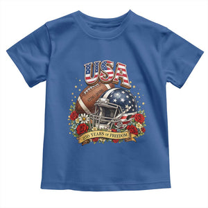 Patriotic Floral Baseball Toddler T Shirt USA 250th Anniversary Gift TS12 Royal Blue Print Your Wear