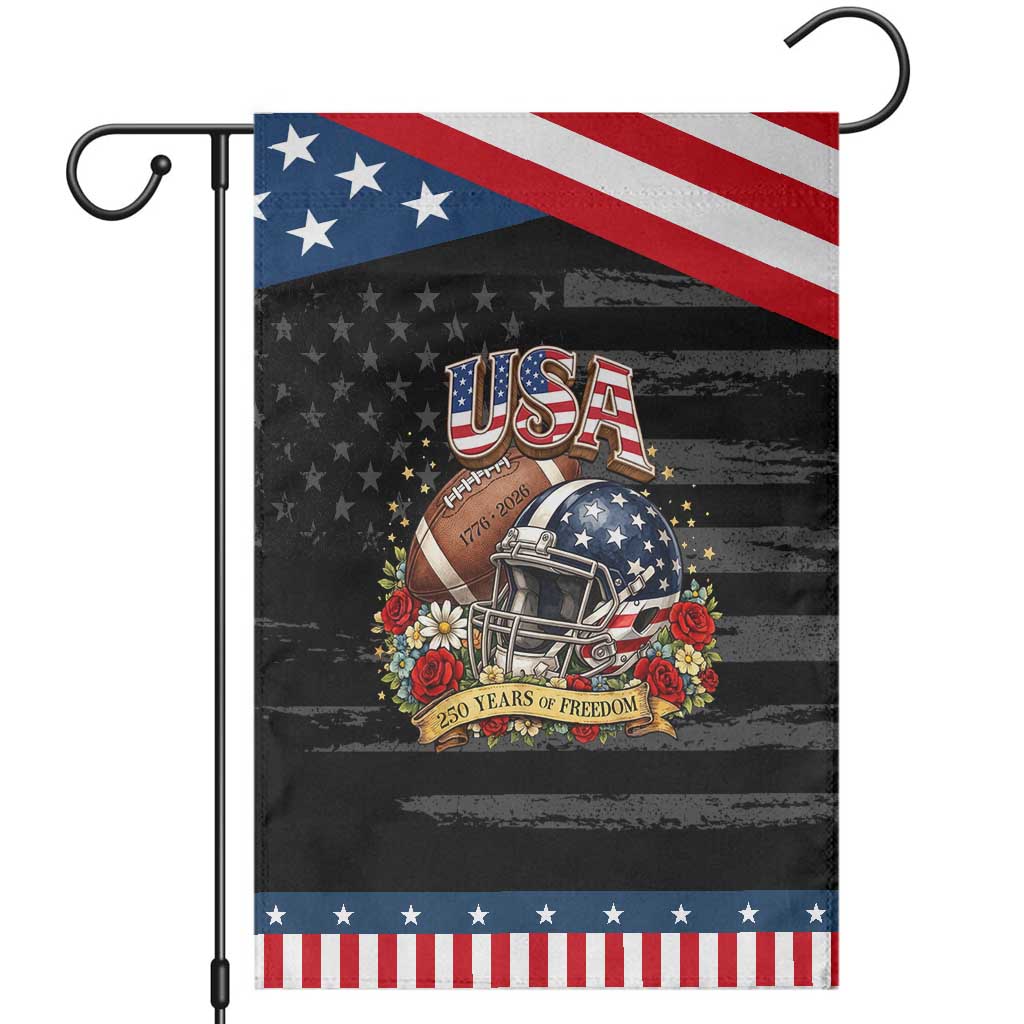 Floral Baseball Graphic Patriotic Garden Flag USA 250th Anniversary Gift TS12 Distressed Black Blue Print Your Wear