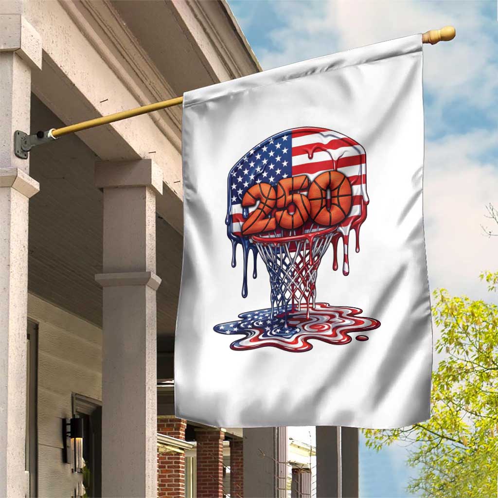 Patriotic Basketball Drip Garden Flag USA 250th Anniversary Gift TS12 Print Your Wear