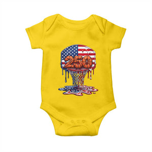 Patriotic Basketball Drip Baby Onesie USA 250th Anniversary Gift TS12 Daisy Print Your Wear
