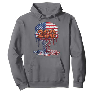 Patriotic Basketball Drip Hoodie USA 250th Anniversary Gift TS12 Charcoal Print Your Wear