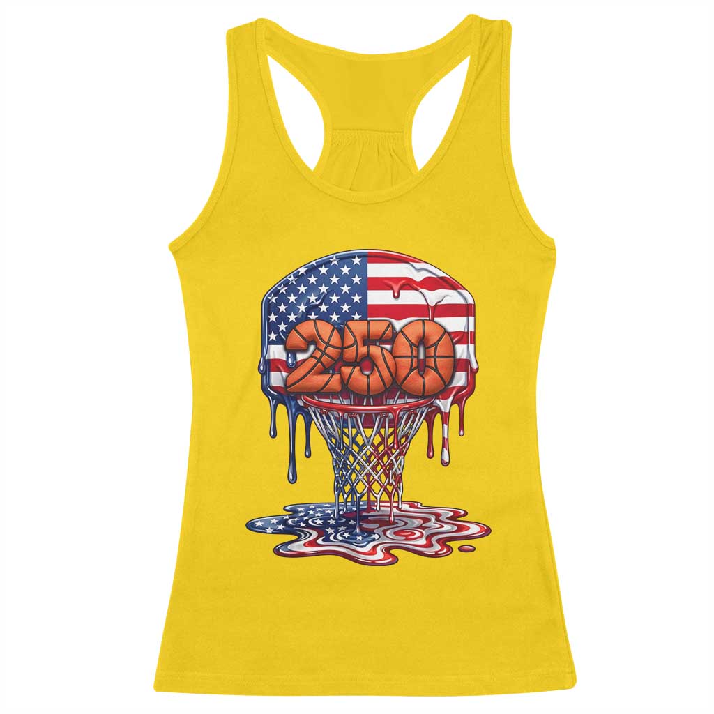 Patriotic Basketball Drip Racerback Tank Top USA 250th Anniversary Gift TS12 Daisy Print Your Wear