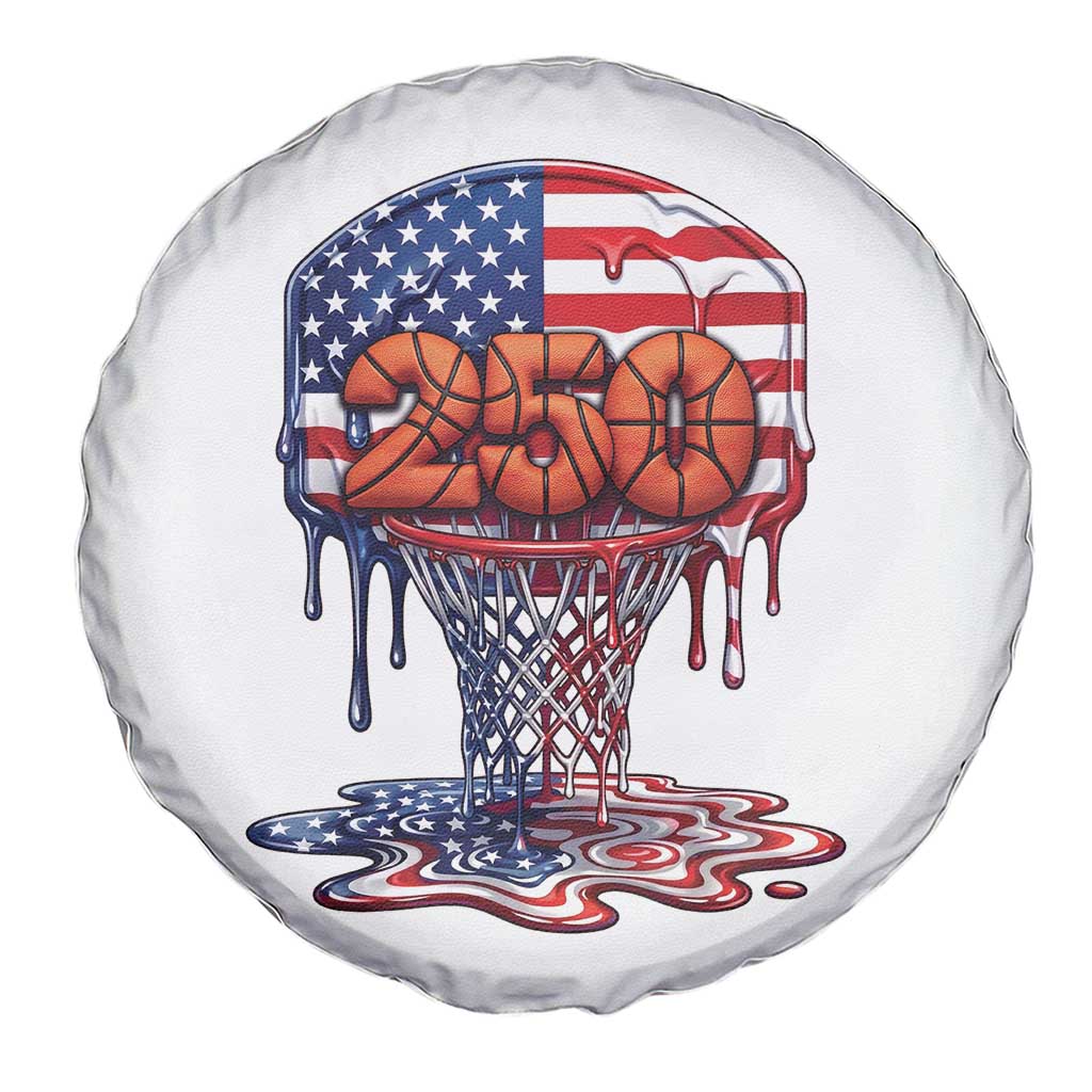 Patriotic Basketball Drip Spare Tire Cover USA 250th Anniversary Gift TS12 Print Your Wear