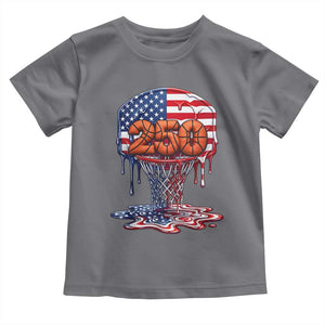 Patriotic Basketball Drip Toddler T Shirt USA 250th Anniversary Gift TS12 Charcoal Print Your Wear