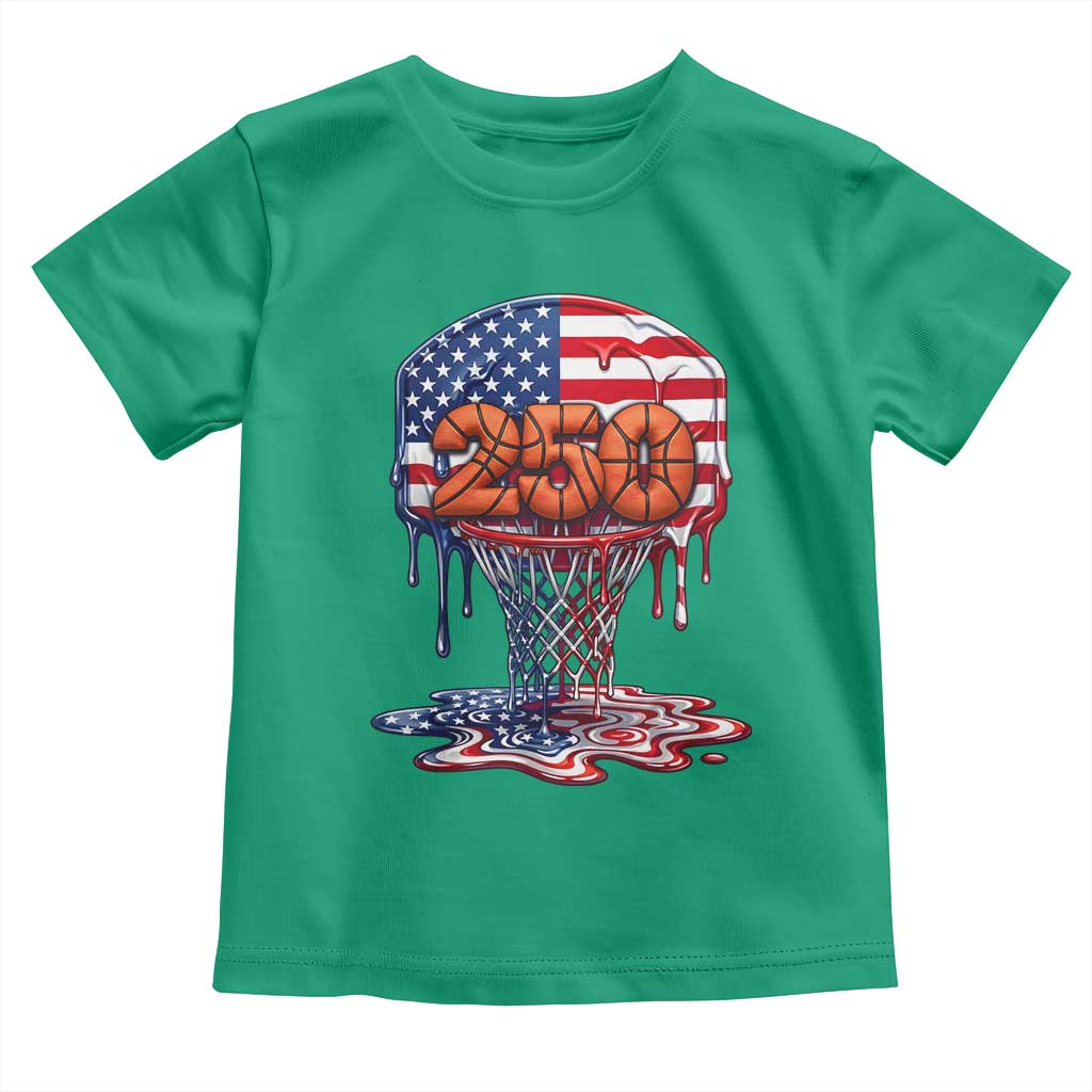 Patriotic Basketball Drip Toddler T Shirt USA 250th Anniversary Gift TS12 Irish Green Print Your Wear