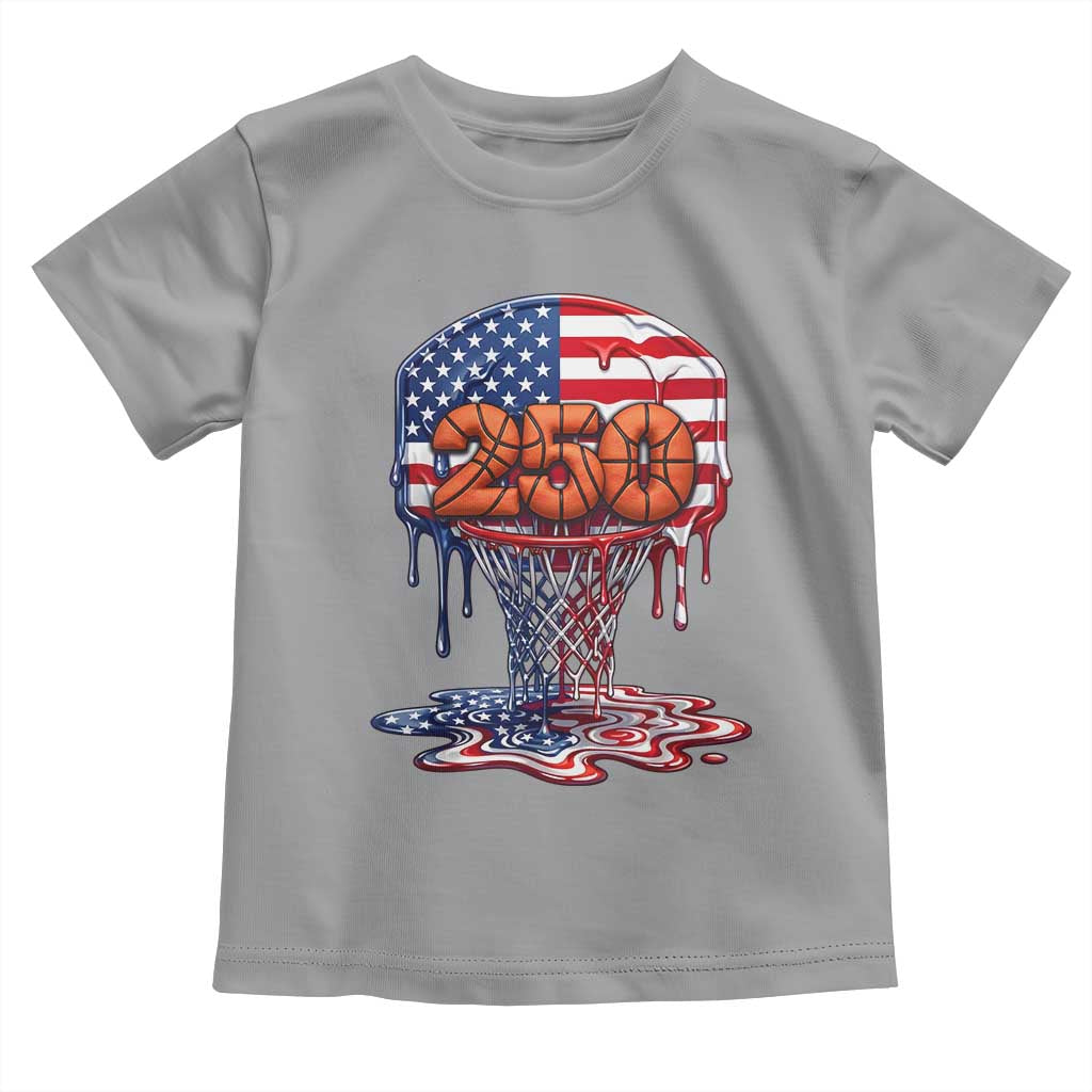 Patriotic Basketball Drip Toddler T Shirt USA 250th Anniversary Gift TS12 Sport Gray Print Your Wear
