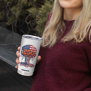 Patriotic Basketball Drip Tumbler Cup USA 250th Anniversary Gift TS12 Print Your Wear