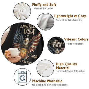 250 Years Of Freedom Basketball Throw Blanket Patriotic Athlete Gift TS12 Print Your Wear