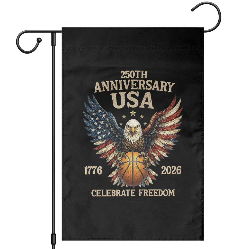 250 Years Of Freedom Basketball Garden Flag Patriotic Athlete Gift TS12 Black Print Your Wear
