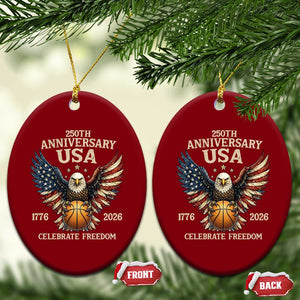 250 Years Of Freedom Basketball Ceramic Ornament Patriotic Athlete Gift TS12 Print Your Wear