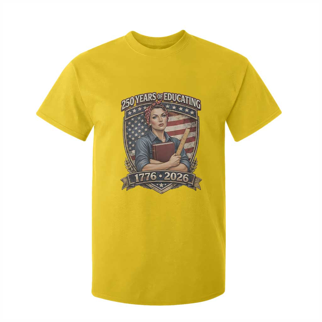 250 Years Of Educating America T Shirt For Kid Proud Teacher Patriotic Gift TS12 Daisy Print Your Wear