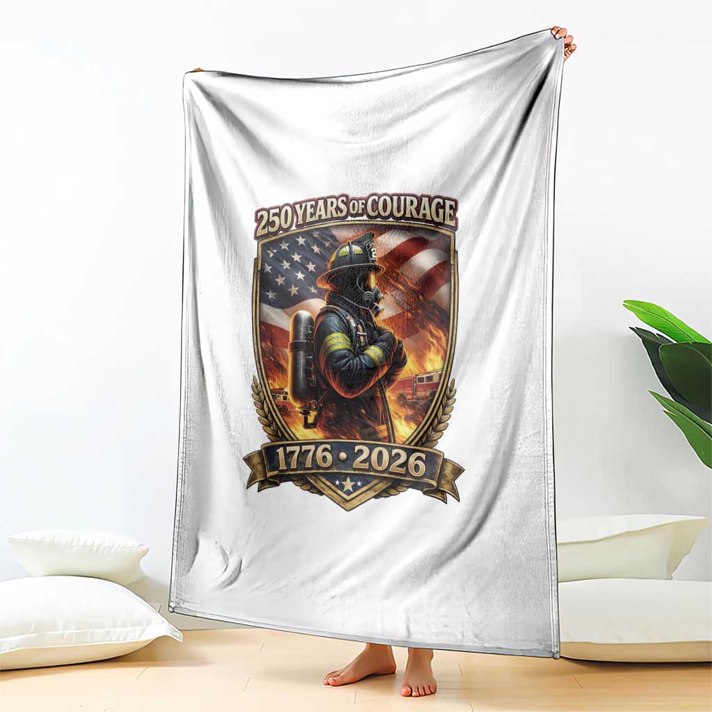 Firefighter USA 250th Anniversary Gift Throw Blanket 250 Years Of Courage TS12 Print Your Wear