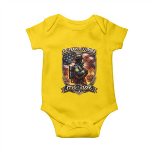 Firefighter USA 250th Anniversary Gift Baby Onesie 250 Years Of Courage TS12 Daisy Print Your Wear
