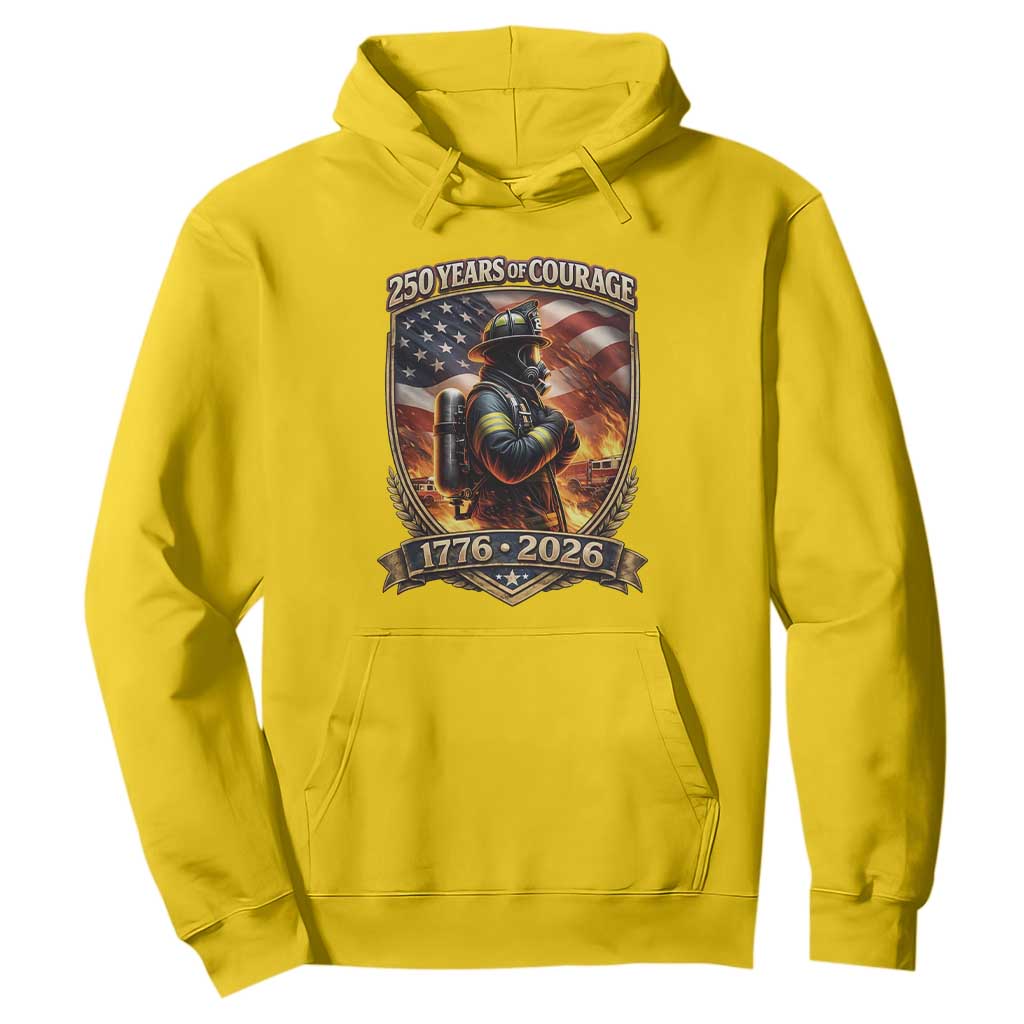 Firefighter USA 250th Anniversary Gift Hoodie 250 Years Of Courage TS12 Daisy Print Your Wear