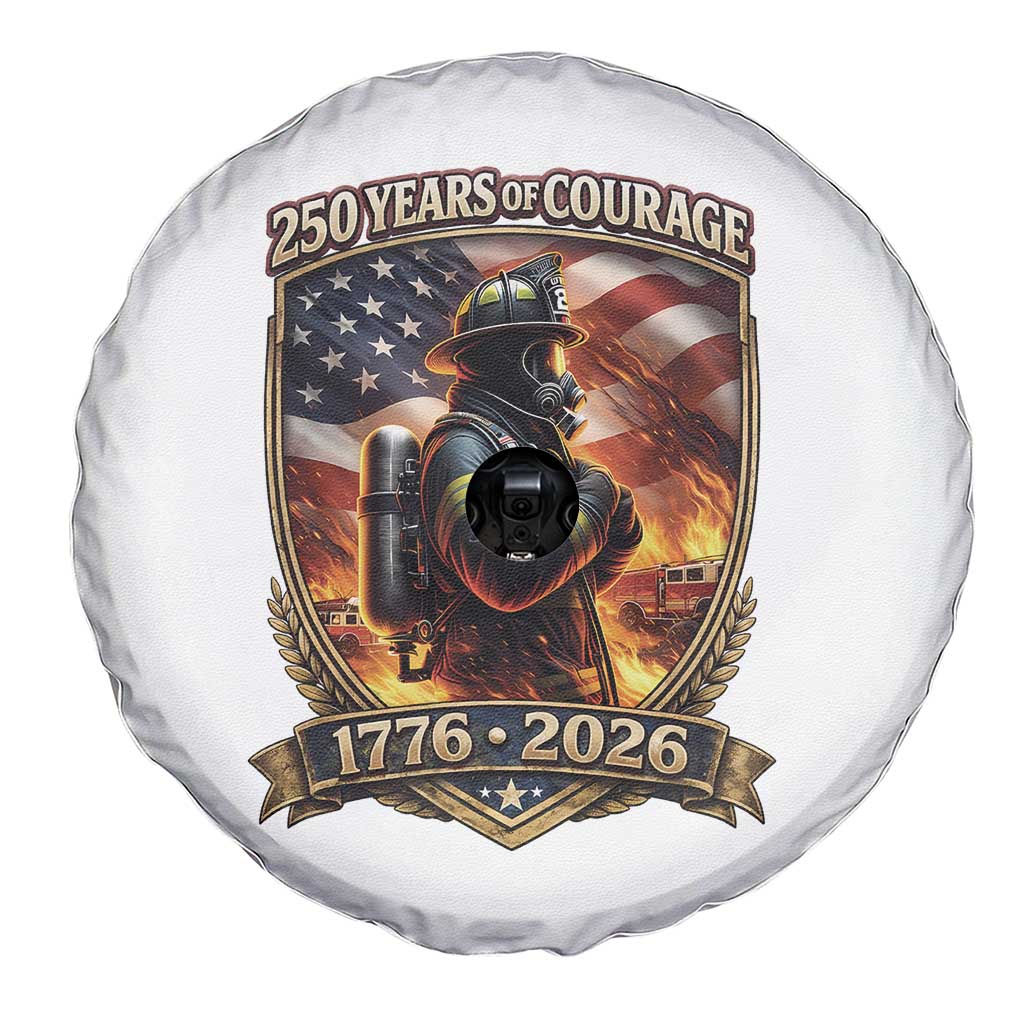 Firefighter USA 250th Anniversary Gift Spare Tire Cover 250 Years Of Courage TS12 Print Your Wear