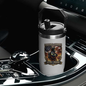 Firefighter USA 250th Anniversary Gift Flip Straw Tumbler 250 Years Of Courage TS12 Print Your Wear