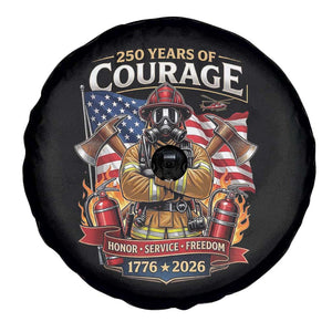 Patriotic Firefighter 250 Years Of Courage USA Anniversary Gift Spare Tire Cover TS12 Print Your Wear